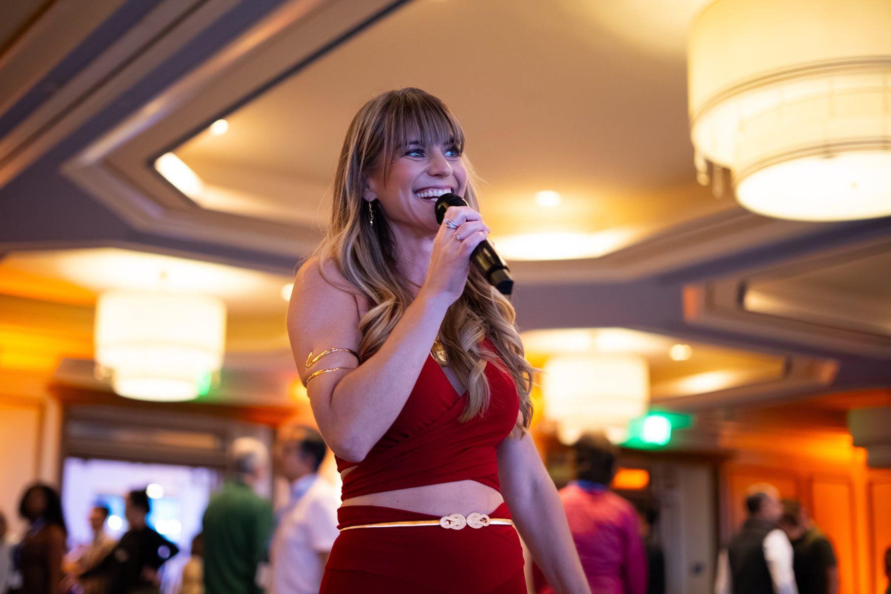 Christina Weber, founder of WeDeepen, speaking at a WeDeepen event