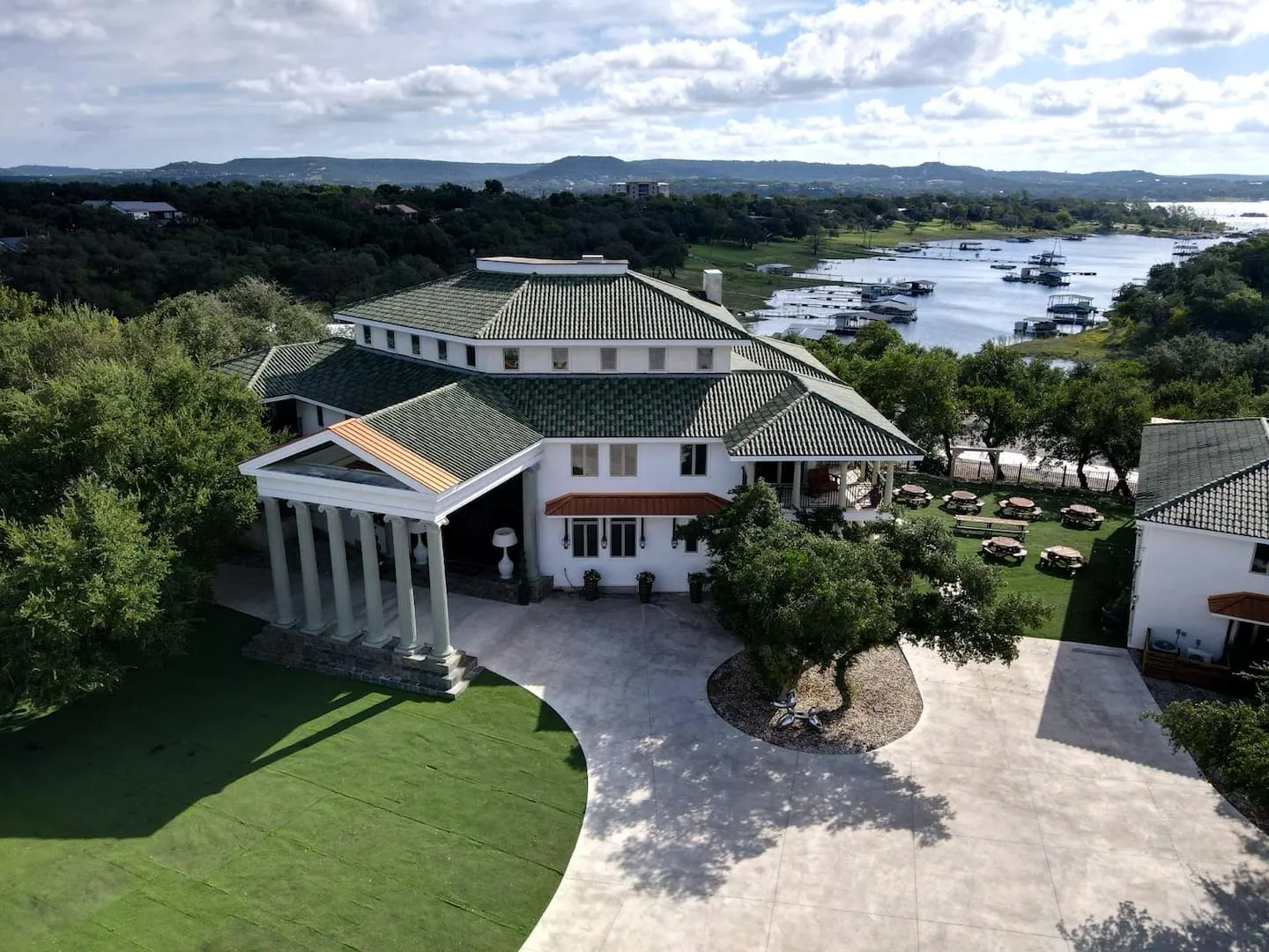 Aerial view of the estate